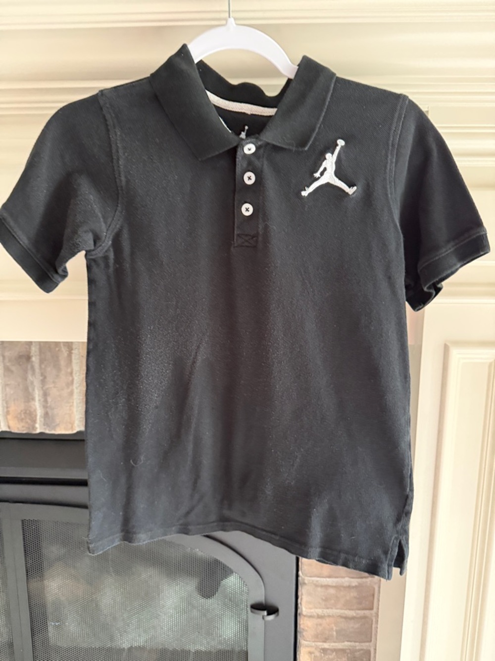 Jordan Black Polo Shirt with White Jumpman